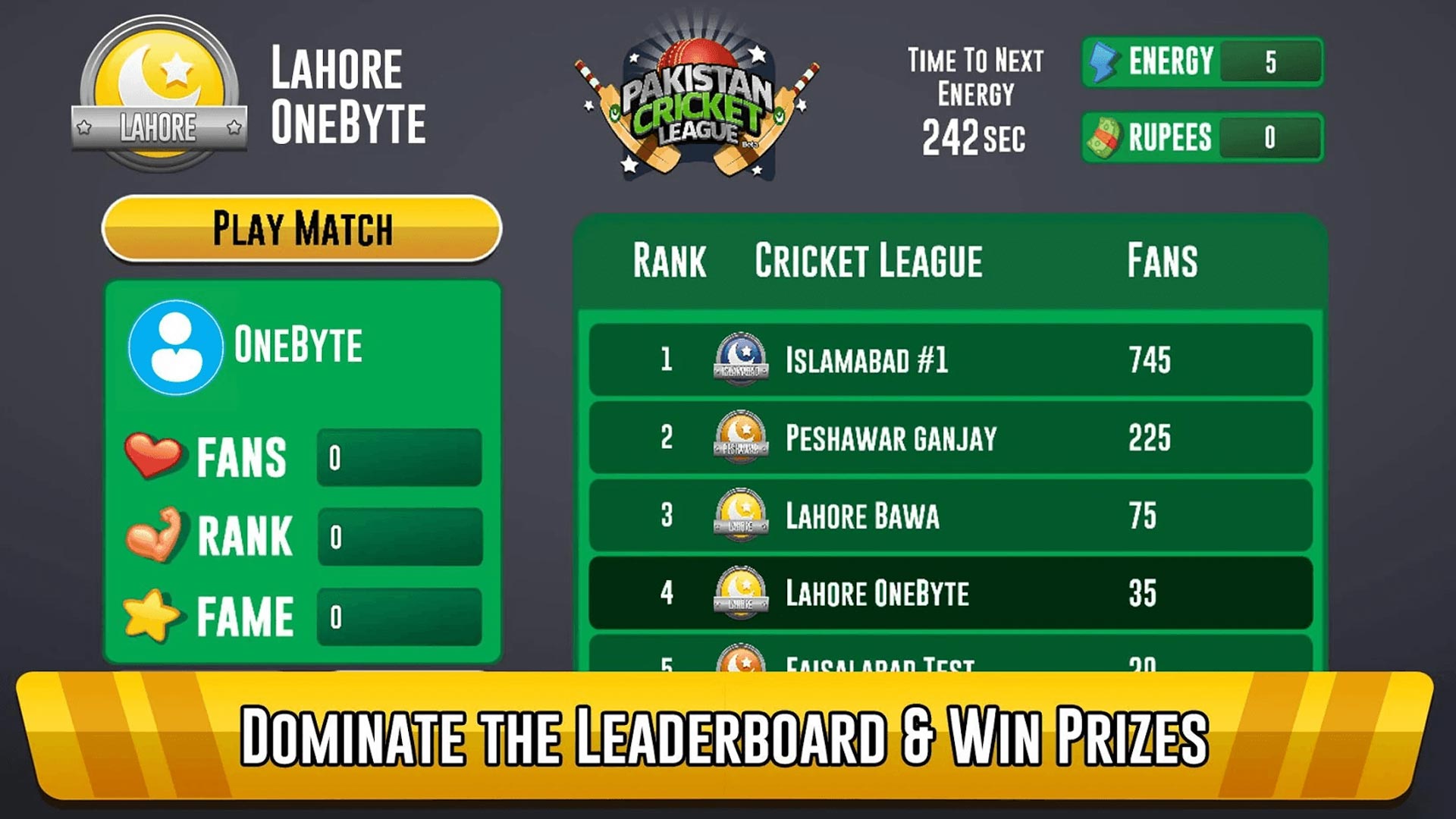 Online Leaderboard