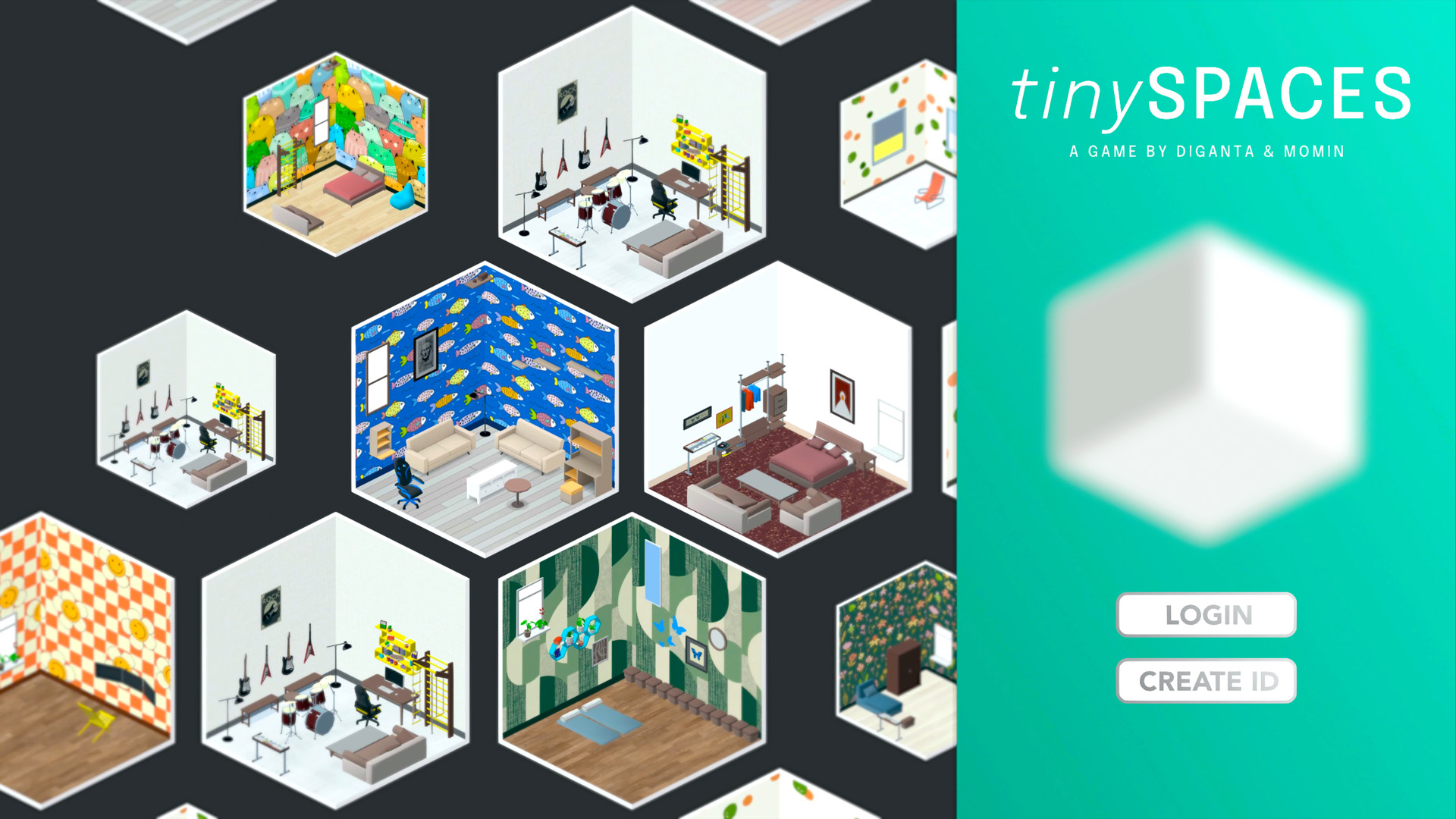 Screenshot of tinySPACES Login Screen