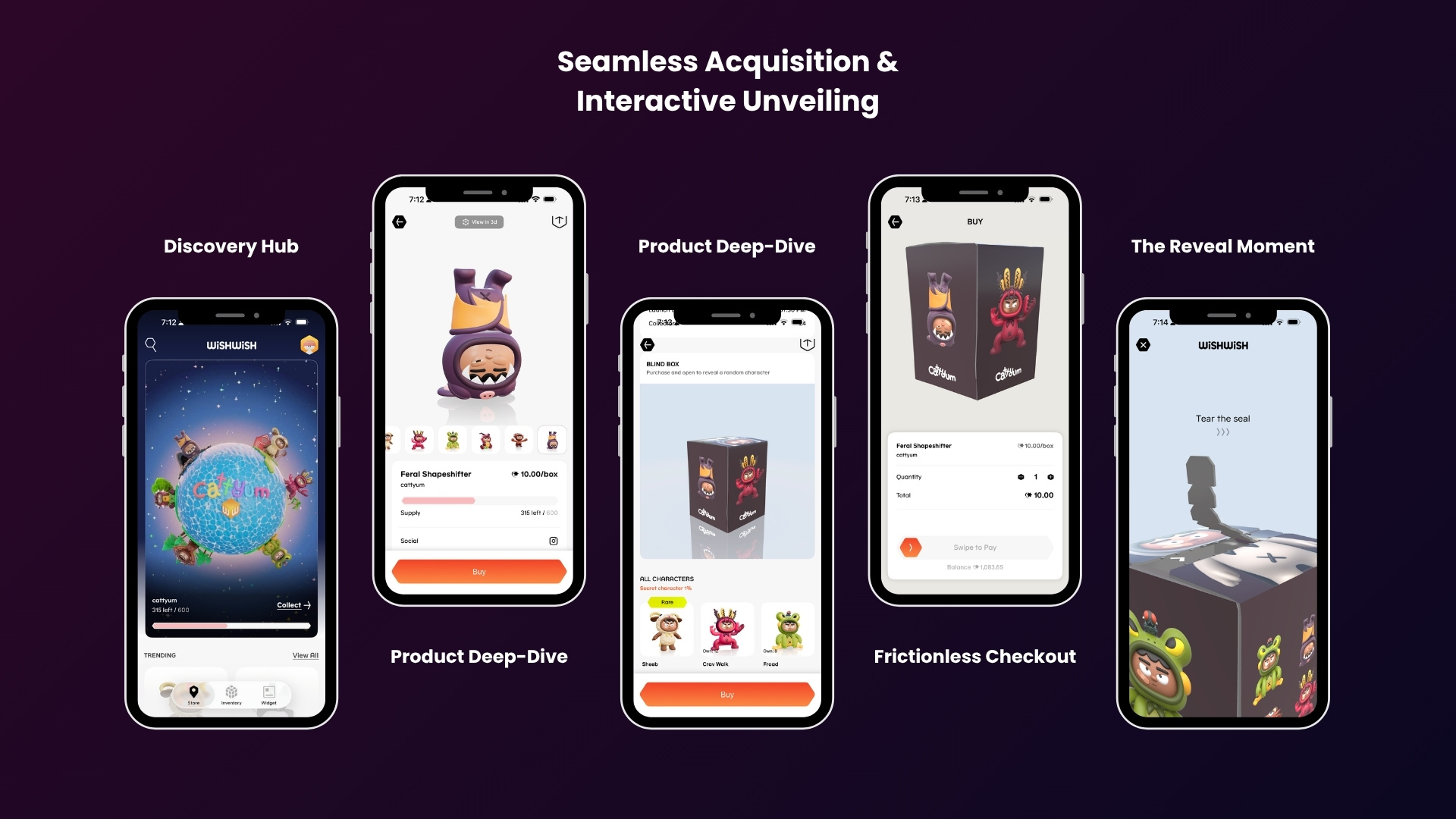 Momin Aman - WishWish 3D unboxing interaction in app (screenshot 3)
